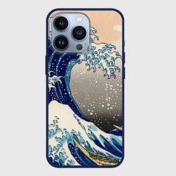 Чехол для iPhone 13 Pro Великая волна от Канагава, цвет: 3D-тёмно-синий