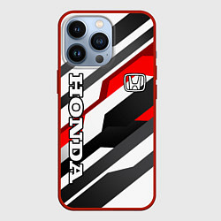 Чехол для iPhone 13 Pro Honda - red and white, цвет: 3D-красный