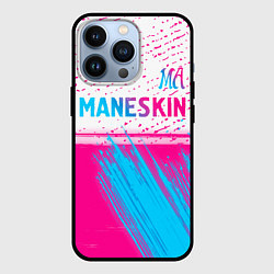 Чехол для iPhone 13 Pro Maneskin neon gradient style: символ сверху, цвет: 3D-черный