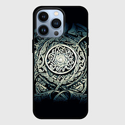 Чехол для iPhone 13 Pro Орнамент и руны скандинавских викингов, цвет: 3D-черный