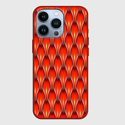 Чехол для iPhone 13 Pro Шкура красного дракона, цвет: 3D-красный