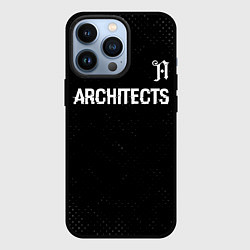 Чехол для iPhone 13 Pro Architects glitch на темном фоне: символ сверху, цвет: 3D-черный