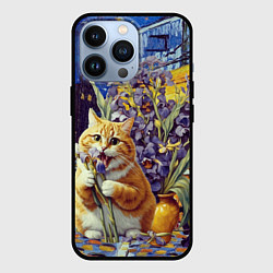 Чехол для iPhone 13 Pro Толстый рыжий кот Ван Гога, цвет: 3D-черный
