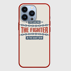 Чехол для iPhone 13 Pro The fighter, цвет: 3D-красный