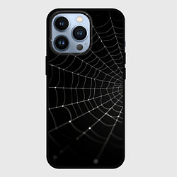 Чехол для iPhone 13 Pro Паутина на черном фоне, цвет: 3D-черный
