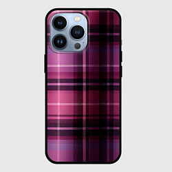 Чехол для iPhone 13 Pro Фиолетовая шотландская клетка, цвет: 3D-черный