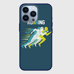 Чехол для iPhone 13 Pro Бег, цвет: 3D-тёмно-синий