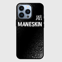 Чехол для iPhone 13 Pro Maneskin glitch на темном фоне посередине, цвет: 3D-черный