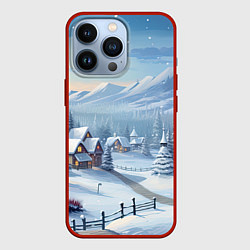 Чехол для iPhone 13 Pro Зимнее настроение, цвет: 3D-красный