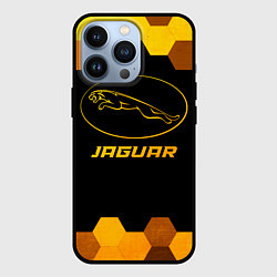 Чехол для iPhone 13 Pro Jaguar - gold gradient, цвет: 3D-черный