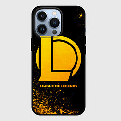 Чехол для iPhone 13 Pro League of Legends - gold gradient, цвет: 3D-черный