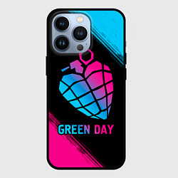 Чехол для iPhone 13 Pro Green Day - neon gradient, цвет: 3D-черный