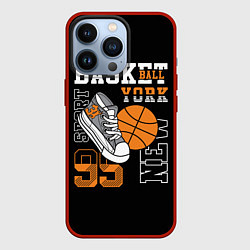 Чехол для iPhone 13 Pro Basketball New York, цвет: 3D-красный