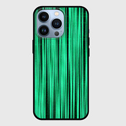 Чехол iPhone 13 Pro Абстракция полосы зелёные
