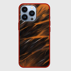 Чехол для iPhone 13 Pro Жёлтый шторм, цвет: 3D-красный
