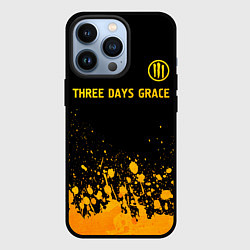 Чехол iPhone 13 Pro Three Days Grace - gold gradient посередине