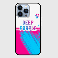 Чехол iPhone 13 Pro Deep Purple neon gradient style посередине