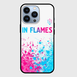 Чехол iPhone 13 Pro In Flames neon gradient style посередине