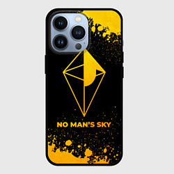 Чехол для iPhone 13 Pro No Mans Sky - gold gradient, цвет: 3D-черный