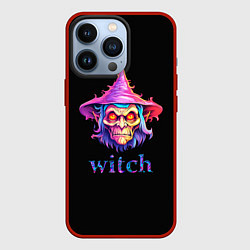 Чехол для iPhone 13 Pro Cartoon witch, цвет: 3D-красный