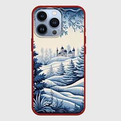 Чехол для iPhone 13 Pro Зимняя сказка 2024, цвет: 3D-красный