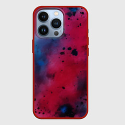 Чехол для iPhone 13 Pro Акварельные брызги в розовом, цвет: 3D-красный