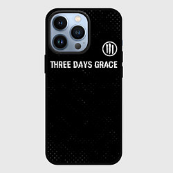 Чехол iPhone 13 Pro Three Days Grace glitch на темном фоне посередине