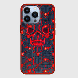 Чехол для iPhone 13 Pro Красная неоновая сеть, цвет: 3D-красный