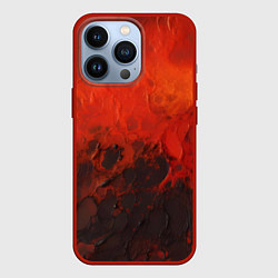 Чехол для iPhone 13 Pro Лава и сажа, цвет: 3D-красный