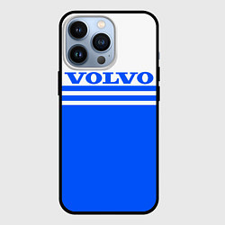 Чехол для iPhone 13 Pro Вольво - две синии полосы, цвет: 3D-черный