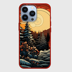 Чехол для iPhone 13 Pro Волшебная роспись, цвет: 3D-красный