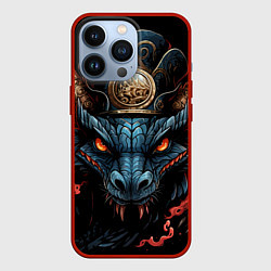 Чехол для iPhone 13 Pro Морозный владыка дракон, цвет: 3D-красный