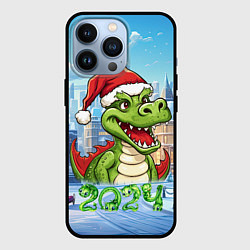 Чехол для iPhone 13 Pro Малыш новогодний дракончик 2024, цвет: 3D-черный