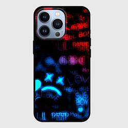 Чехол для iPhone 13 Pro Lil peep neon rap music, цвет: 3D-черный