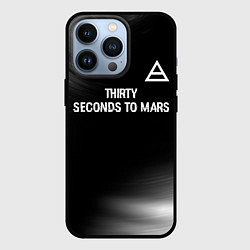 Чехол для iPhone 13 Pro Thirty Seconds to Mars glitch на темном фоне посер, цвет: 3D-черный