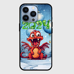 Чехол для iPhone 13 Pro Красный дракон 2024, цвет: 3D-черный