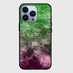 Чехол для iPhone 13 Pro Абстракция - Фиолетово-зеленый бардак, цвет: 3D-черный