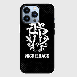 Чехол для iPhone 13 Pro Nickelback glitch на темном фоне, цвет: 3D-черный