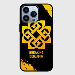 Чехол для iPhone 13 Pro Breaking Benjamin - gold gradient, цвет: 3D-черный