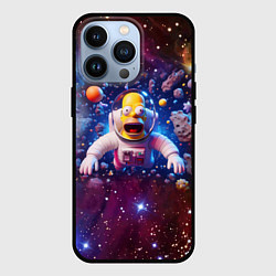 Чехол для iPhone 13 Pro Homer Simpson in space - ai art, цвет: 3D-черный