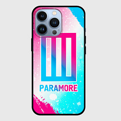Чехол для iPhone 13 Pro Paramore neon gradient style, цвет: 3D-черный