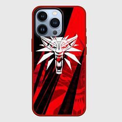 Чехол для iPhone 13 Pro The witcher - red sport, цвет: 3D-красный