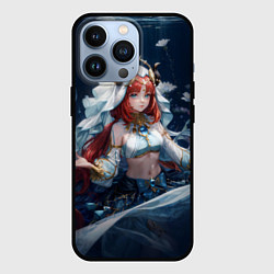 Чехол для iPhone 13 Pro Нилу из игры genshin impact, цвет: 3D-черный