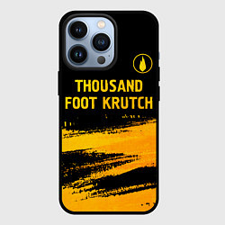 Чехол для iPhone 13 Pro Thousand Foot Krutch - gold gradient посередине, цвет: 3D-черный