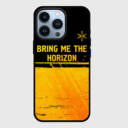 Чехол iPhone 13 Pro Bring Me the Horizon - gold gradient посередине