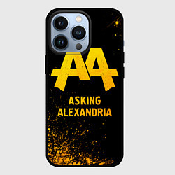 Чехол для iPhone 13 Pro Asking Alexandria - gold gradient, цвет: 3D-черный