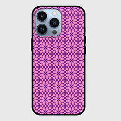 Чехол iPhone 13 Pro Фиолетовый орнамент