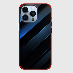 Чехол для iPhone 13 Pro Синий хаос, цвет: 3D-красный