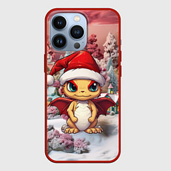 Чехол для iPhone 13 Pro Новый год символ дракона, цвет: 3D-красный