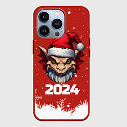 Чехол для iPhone 13 Pro 2024 год дракона, цвет: 3D-красный